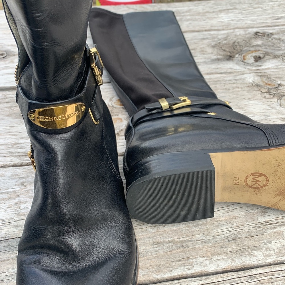 Michael Kors Knee High Black Boots 7.5 - Picture 4 of 6